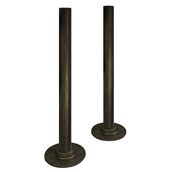 Arezzo 180mm Rustic Brass 15mm Pipe Kit for Radiator Valves Large Image