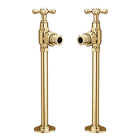 Chatsworth Ashford Gold Angled Traditional Radiator Valves