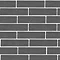 Mileto Brick Grey Gloss Ceramic Wall Tile - 75 x 300mm Feature Large Image