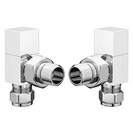 Milan Square Angled Radiator Valves Large Image