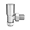 Arezzo Modern Angled Radiator Valves - Chrome Profile Large Image