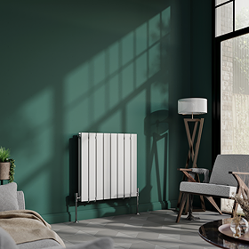Urban Horizontal Radiator - White - Double Panel (600mm High) 608mm Wide